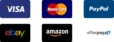 Visa Mastercard PayPal Amex eBay Amazon Stripe Afterpay ZipPay