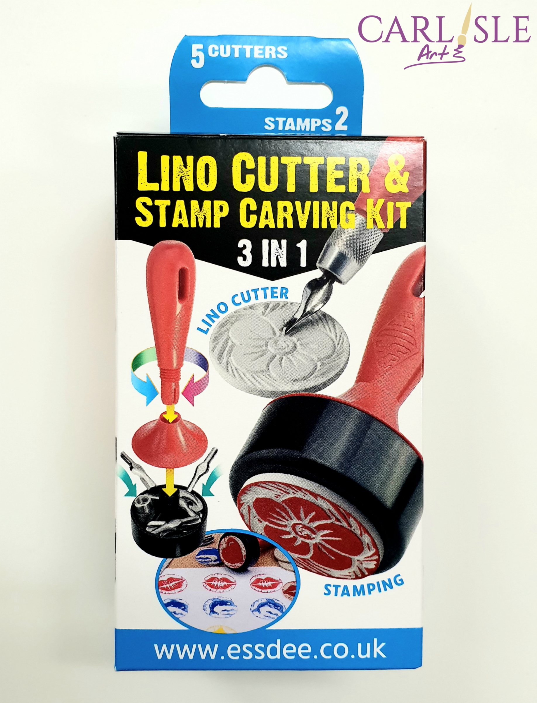 Essdee Lino Cutter & Stamp Carving Kit 3 In 1