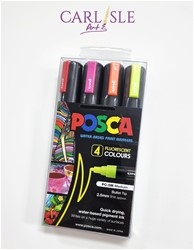Posca Paint Markers Set of 4 Rock Art Creations - 0.9-1.3mm Fine