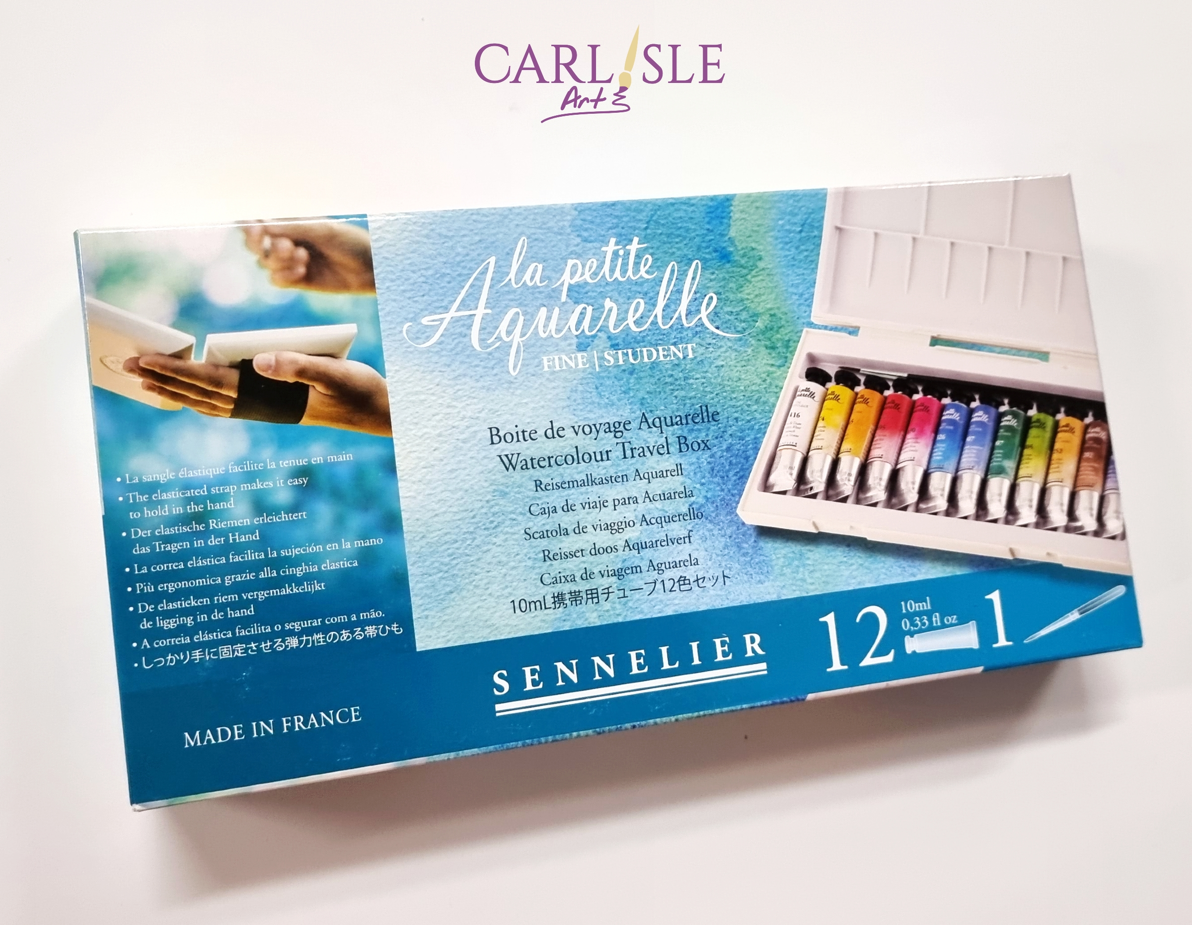 Sennelier La Petite Aquarelle Watercolor Set, 12-Color Set - 10ml